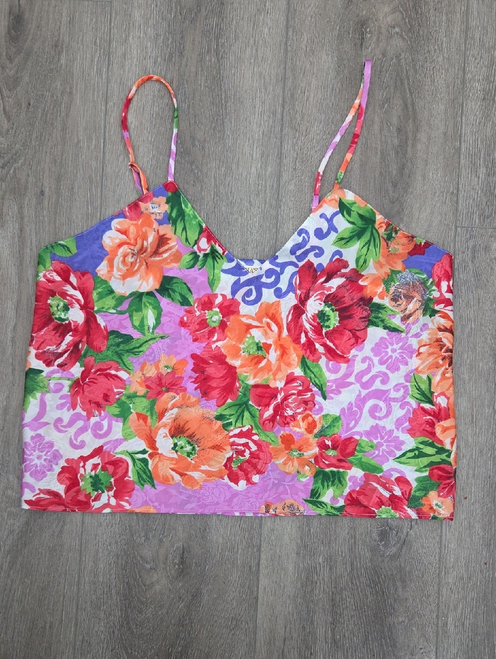 Vintage Gold Label Victoria Secret Floral V-Neck Camisole - Multicolor Size S